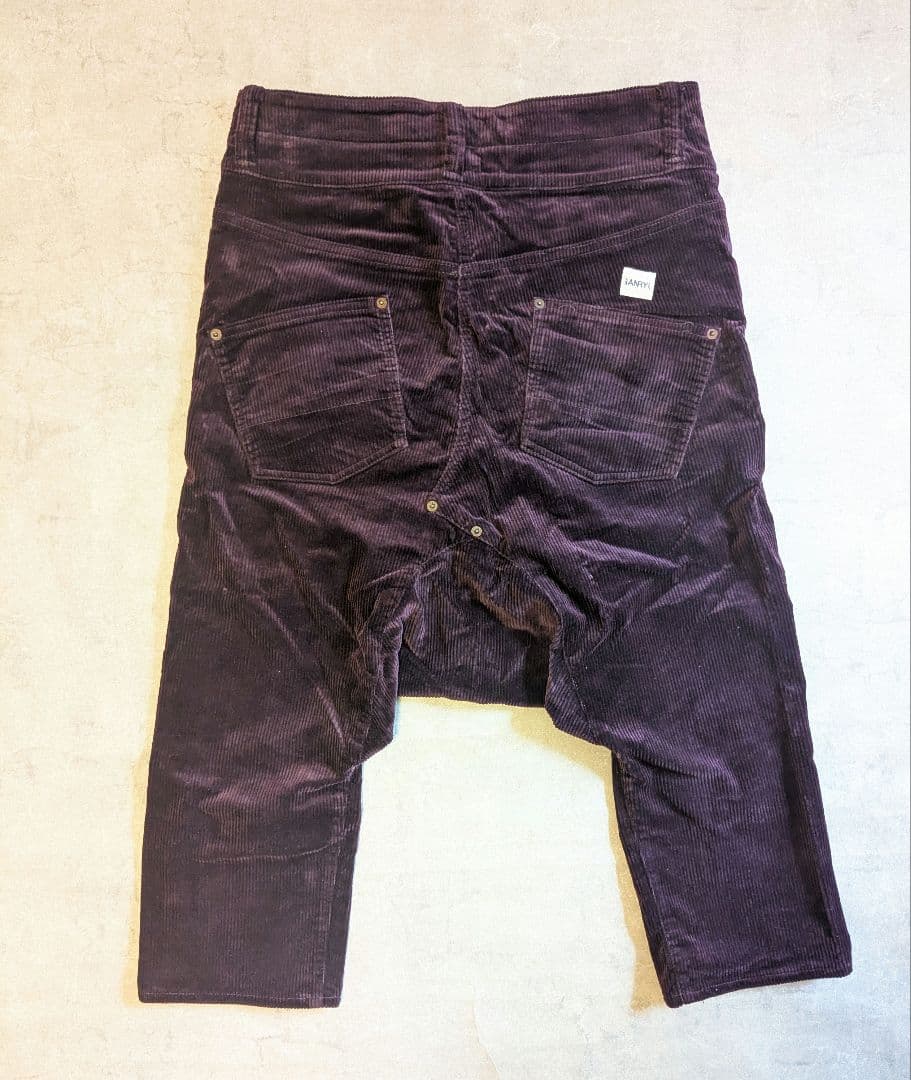 GANRYU ガンリュウ 13AW コーデュロイサルエルパンツ パープル S