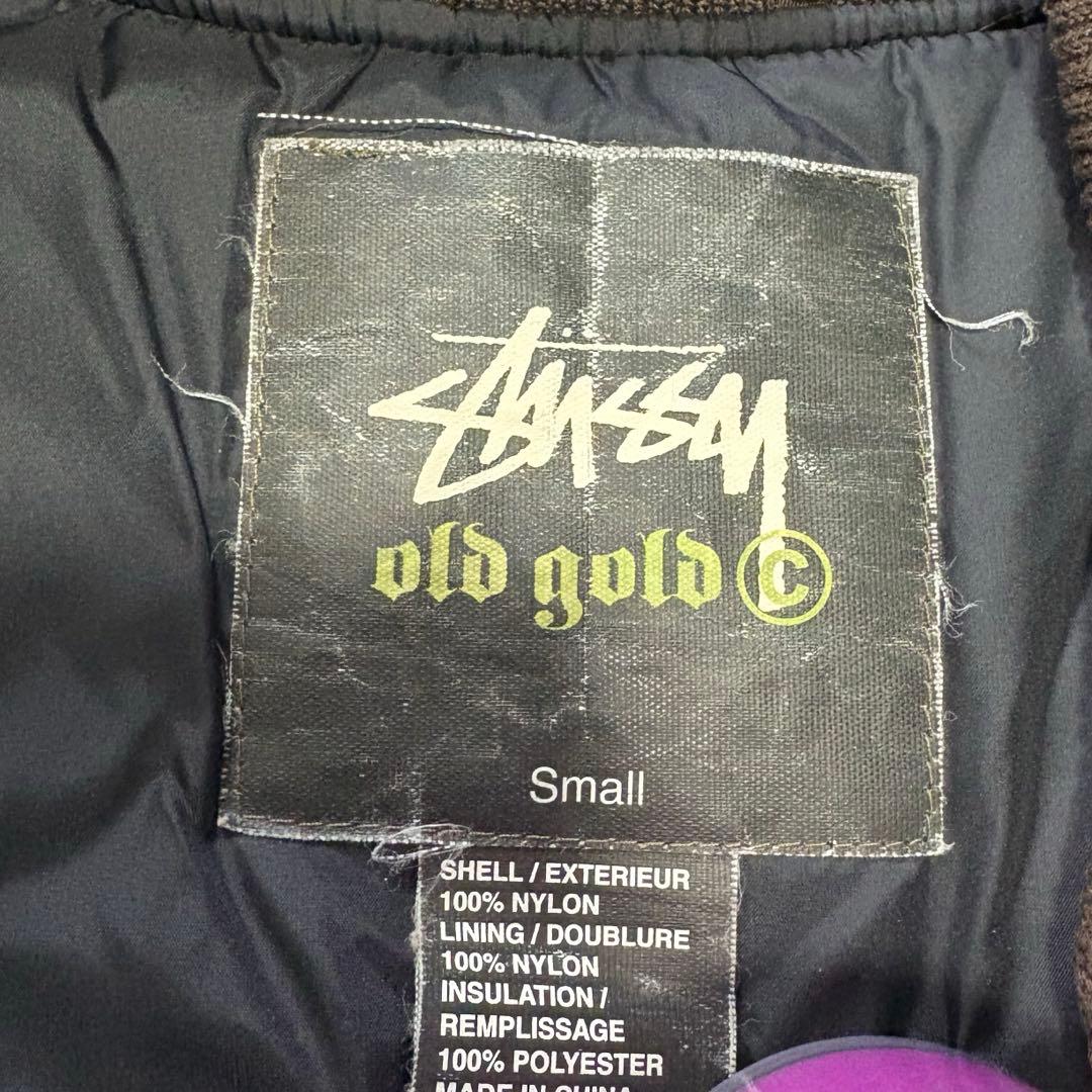 00s stussy スタジャン OLD GOLD Sロゴ　オールドステューシー