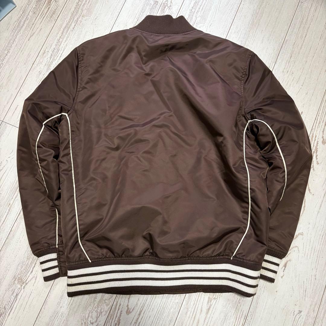 00s stussy スタジャン OLD GOLD Sロゴ　オールドステューシー