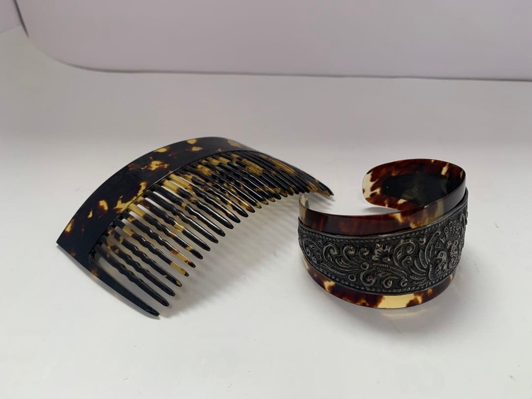 本鼈甲　バングル　髪留め　アンティーク　送料込み