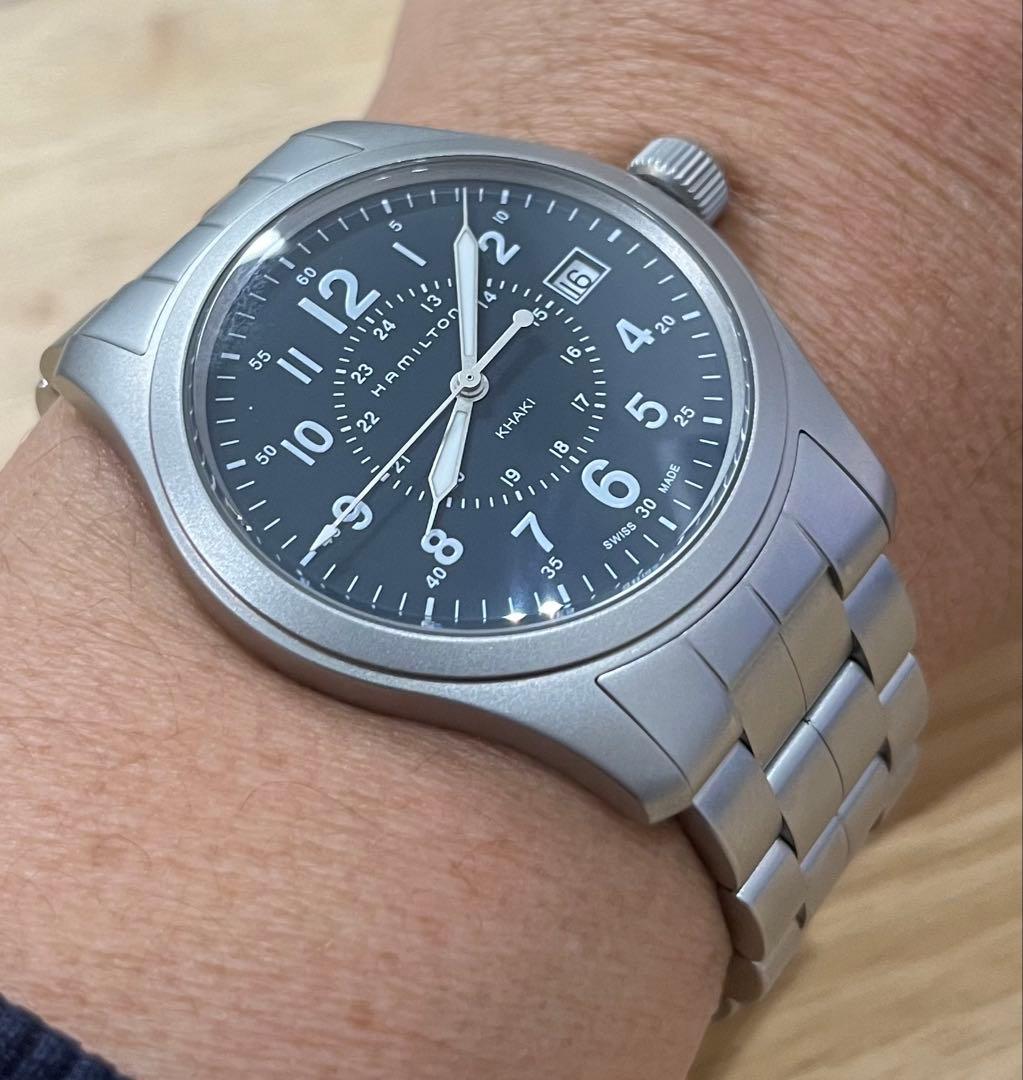 【廃盤レア・秀品】HAMILTON カーキフィールド H68201143