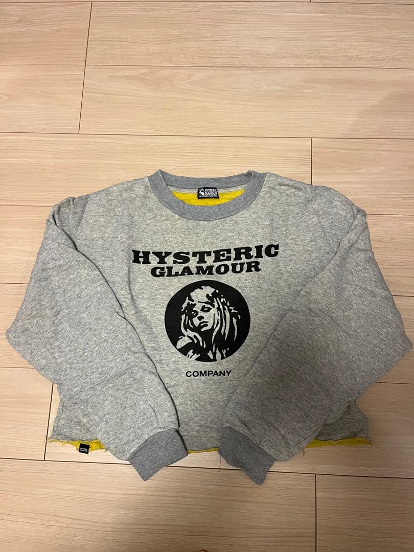 HYSTERIC GLAMOUR グレー クロップドトレーナー
