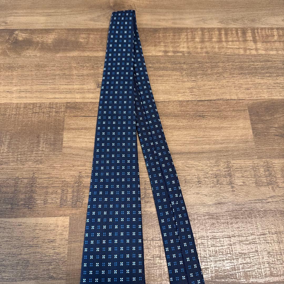【極美品】マリネッラ　ネイビー小紋タイ