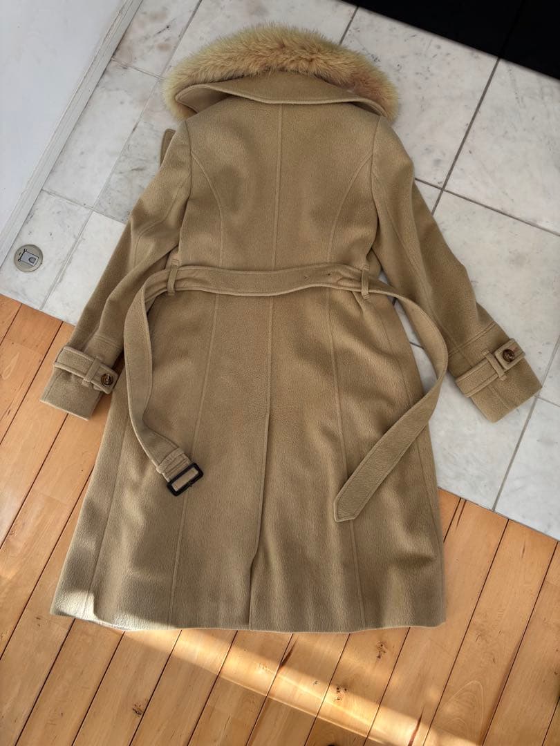 バーバリーロンドン　ファーコート38 Mサイズ