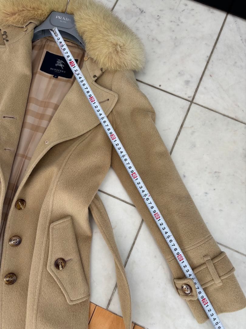 バーバリーロンドン　ファーコート38 Mサイズ