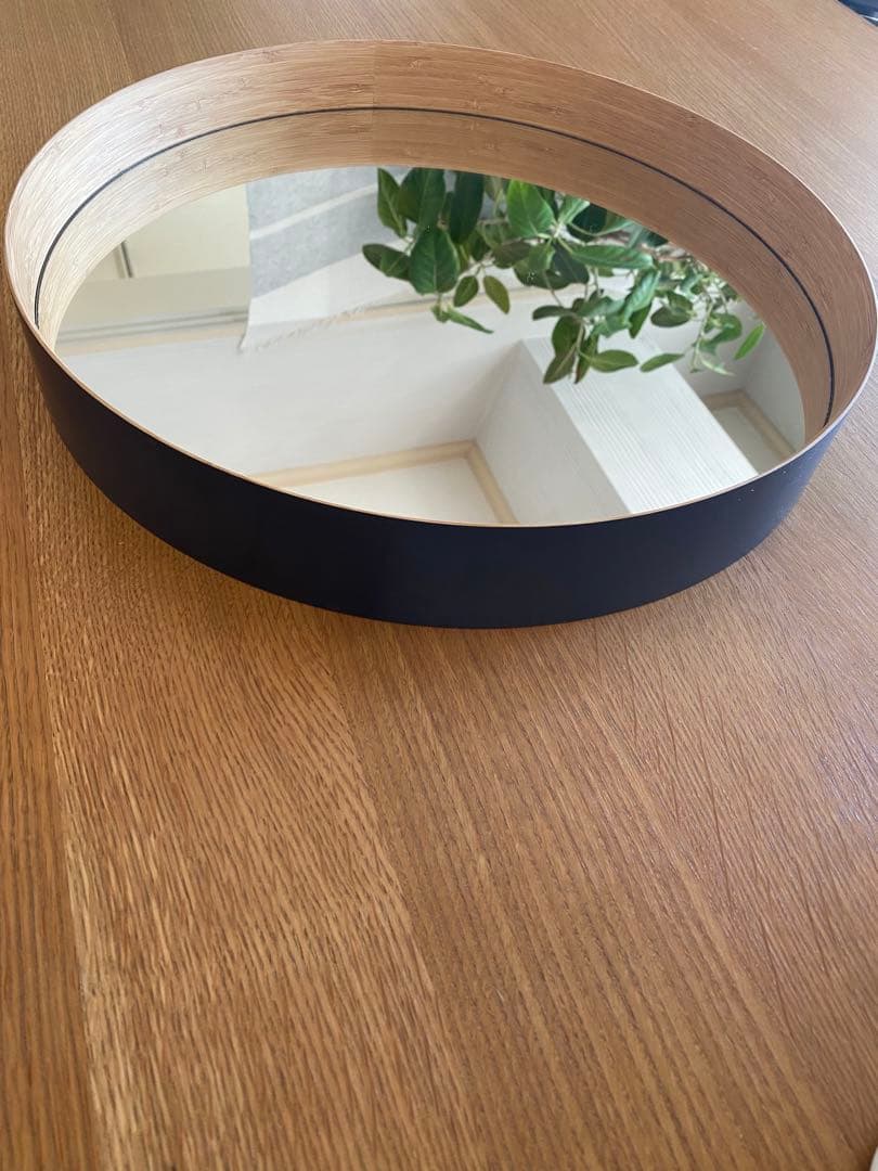 テオリ TEORI 壁掛けミラー ゼロ ZERO Mサイズ 墨色 鏡 丸型 姿見