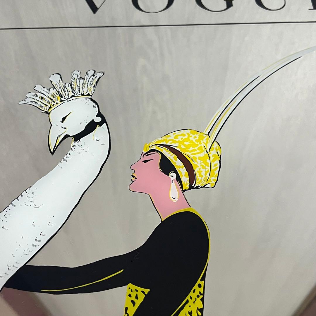 希少 レア 54×74 ヴォーグ パブミラー アンティーク 鏡 インテリア 壁掛