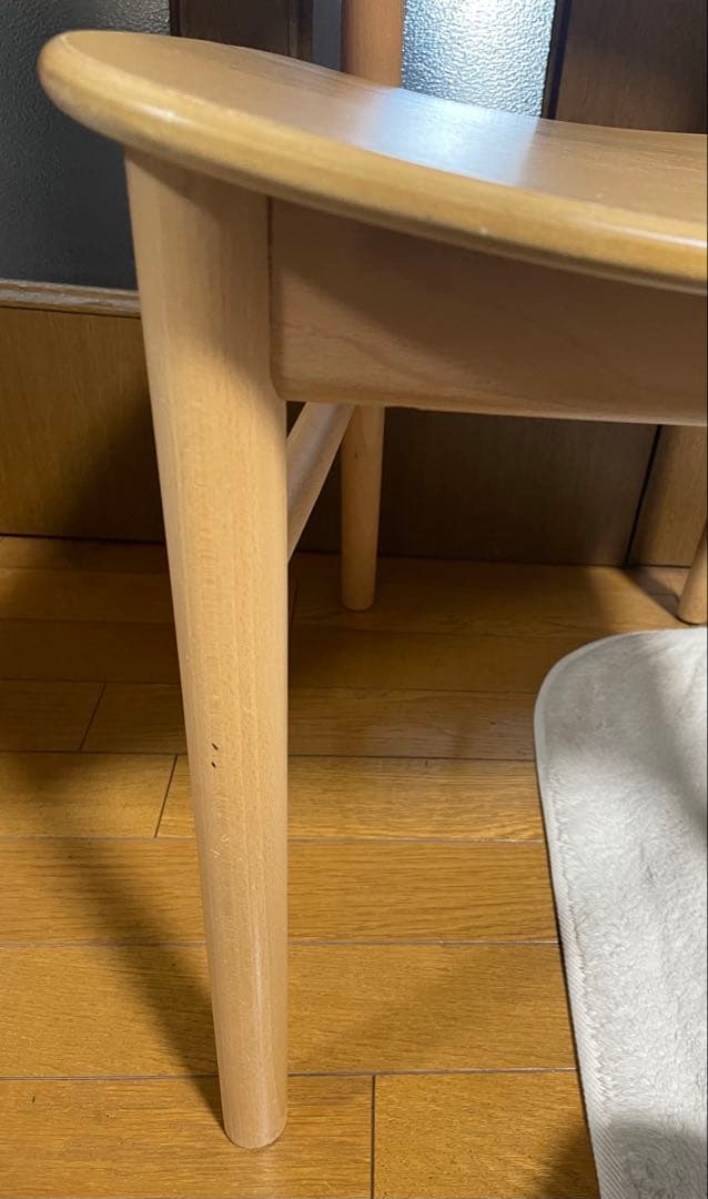 無印良品　ラウンドチェア　オーク材