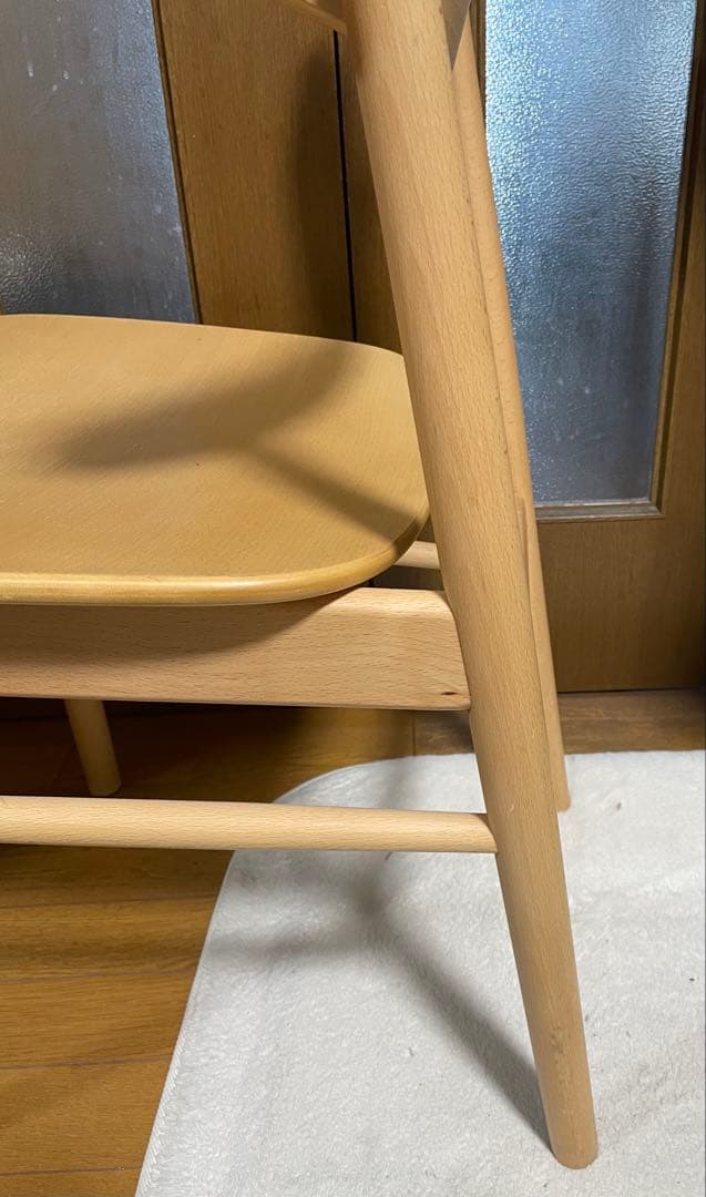 無印良品　ラウンドチェア　オーク材
