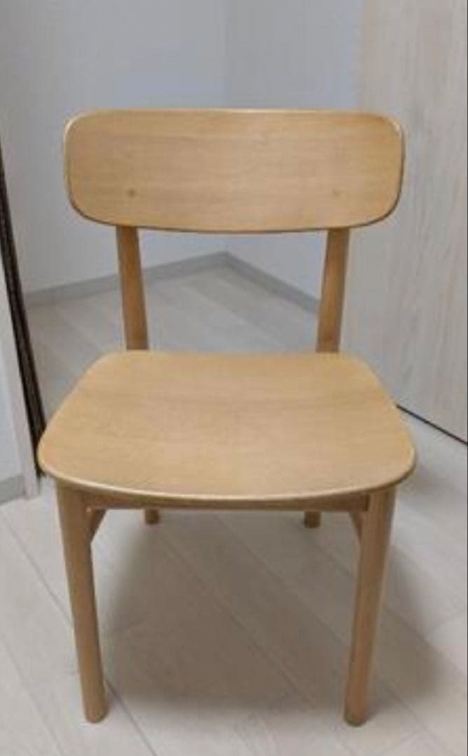 無印良品　ラウンドチェア　オーク材