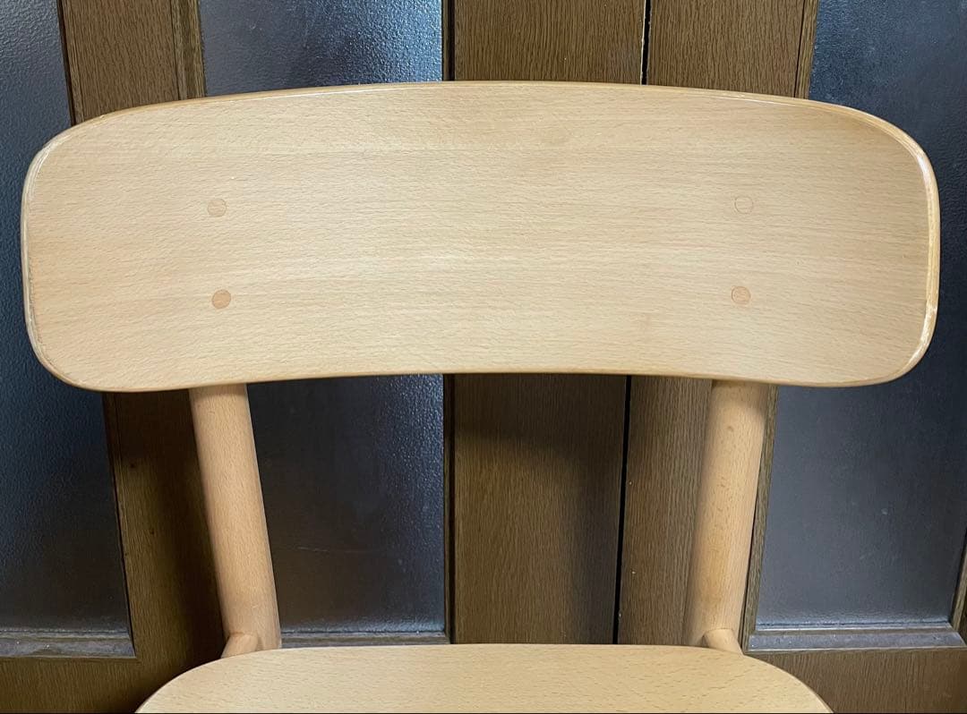 無印良品　ラウンドチェア　オーク材