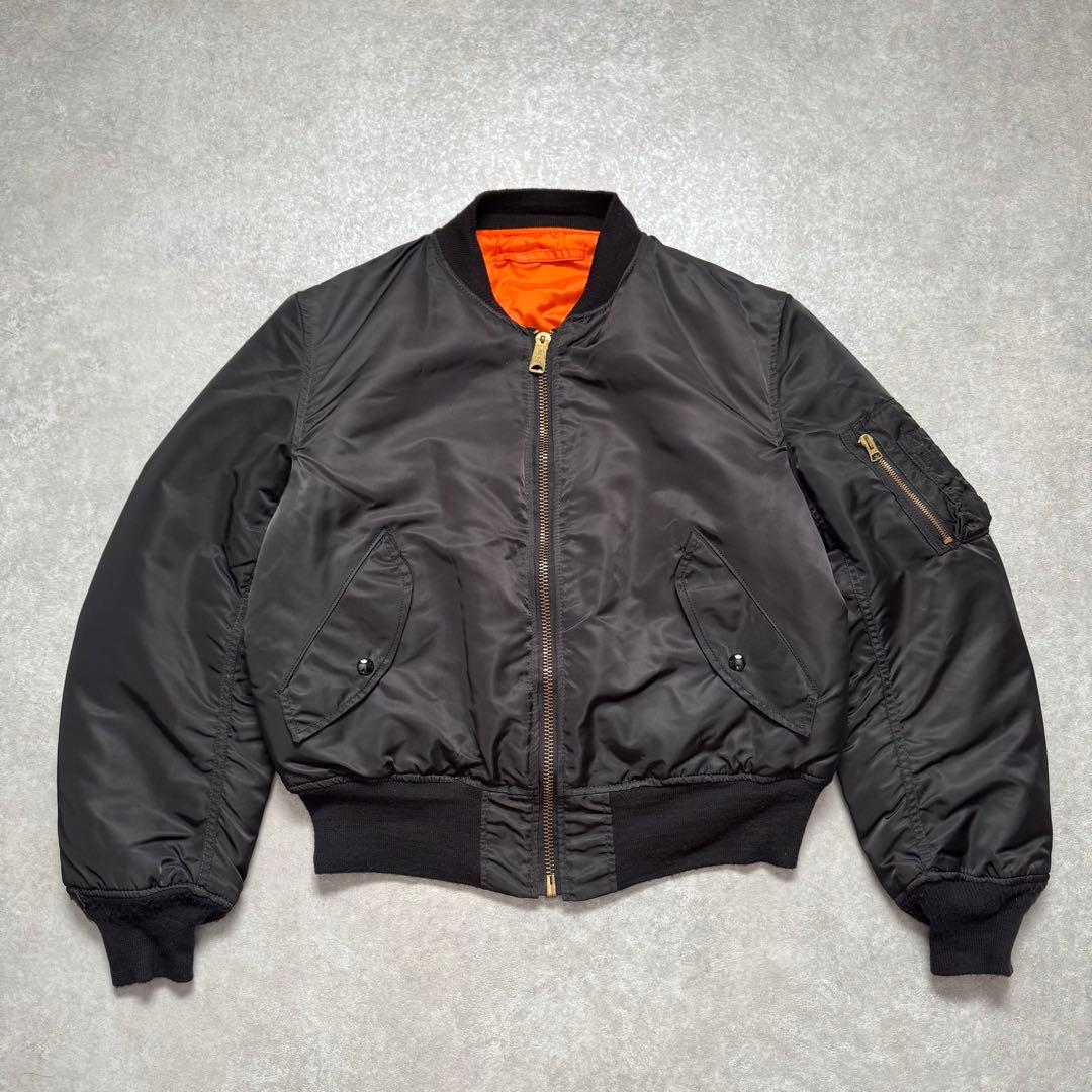 90s USA製 alpha industries ma-1 black 美品