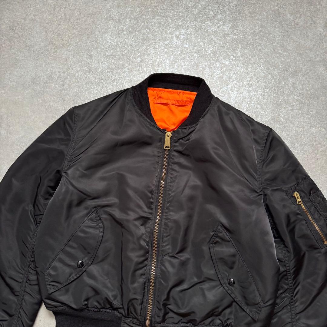 90s USA製 alpha industries ma-1 black 美品