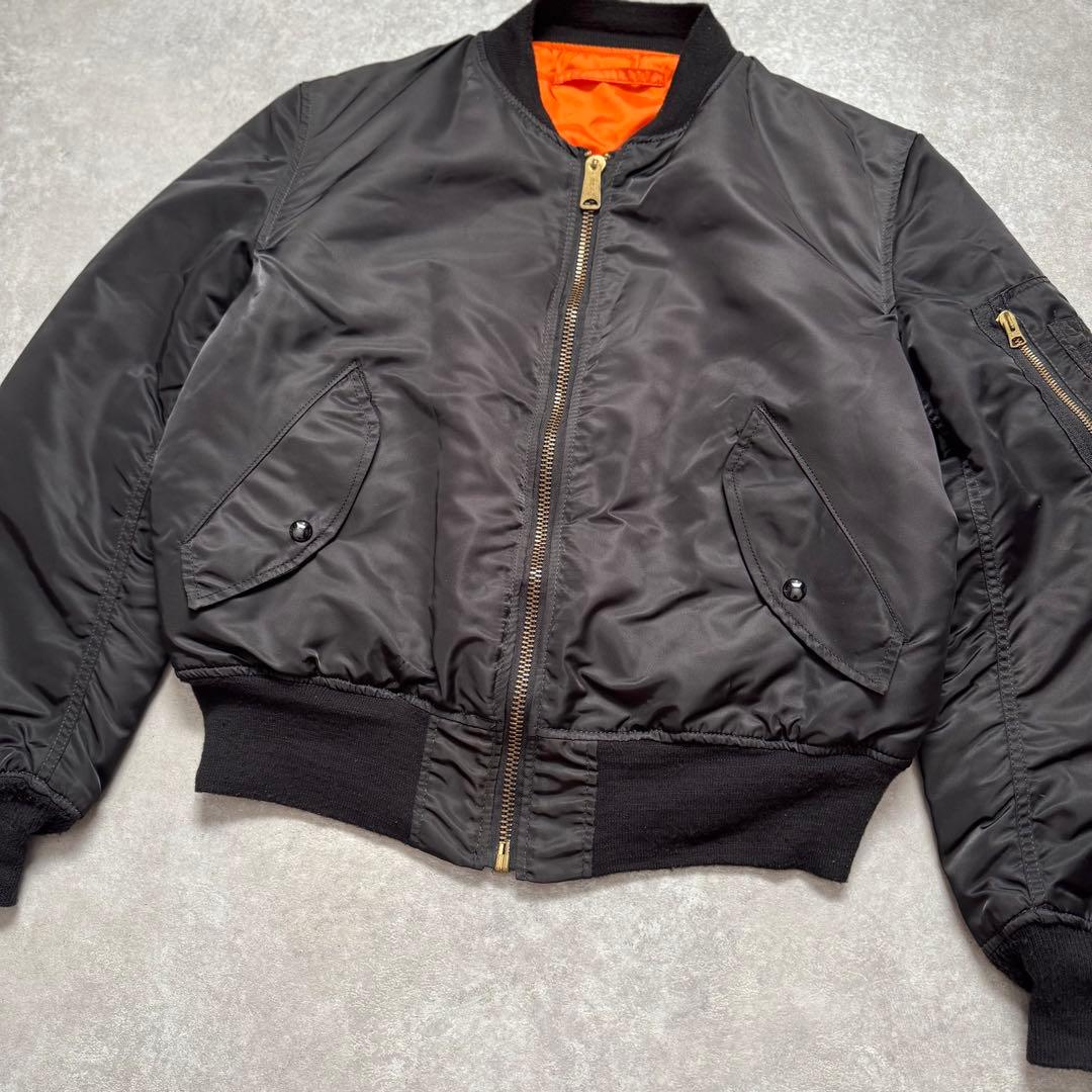 90s USA製 alpha industries ma-1 black 美品