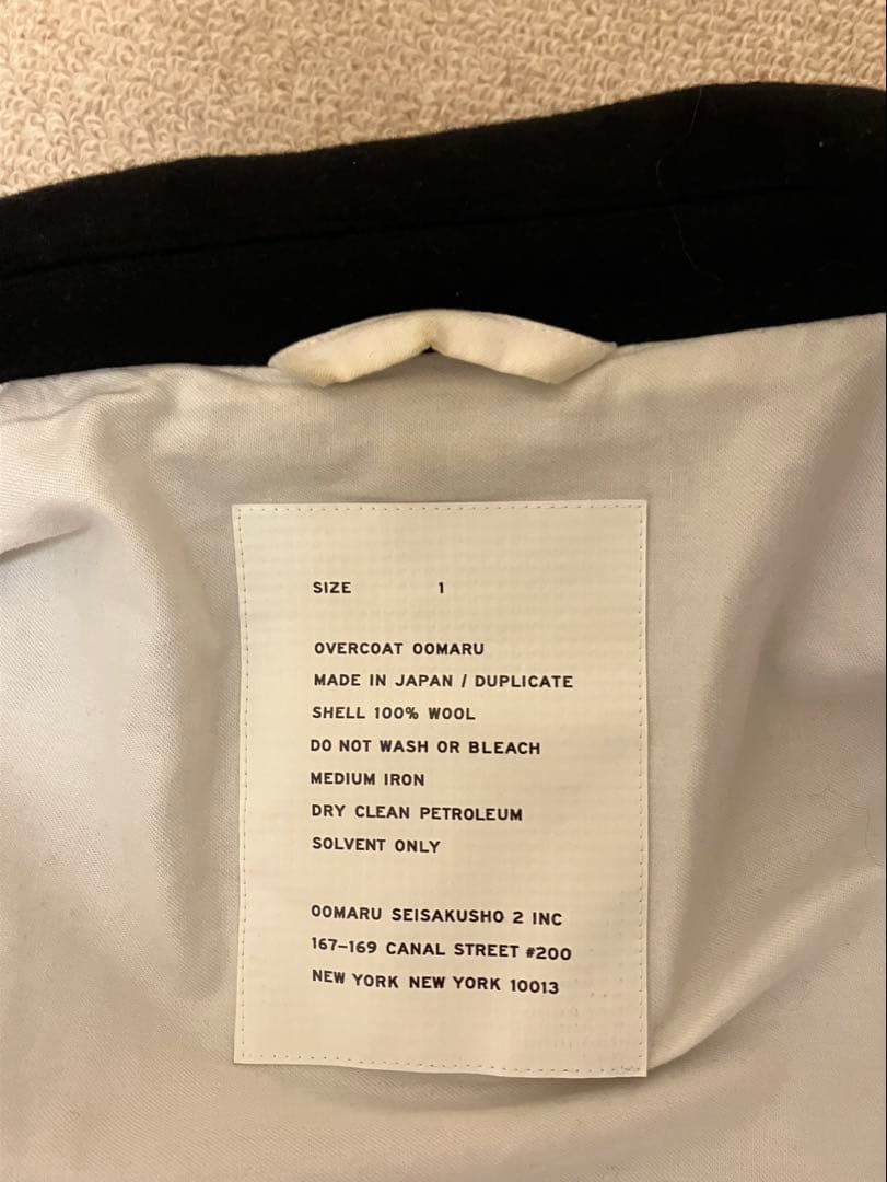 OVERCOAT ドルマンスリーブコート ノッチドラペルチェスター 1 ブラック