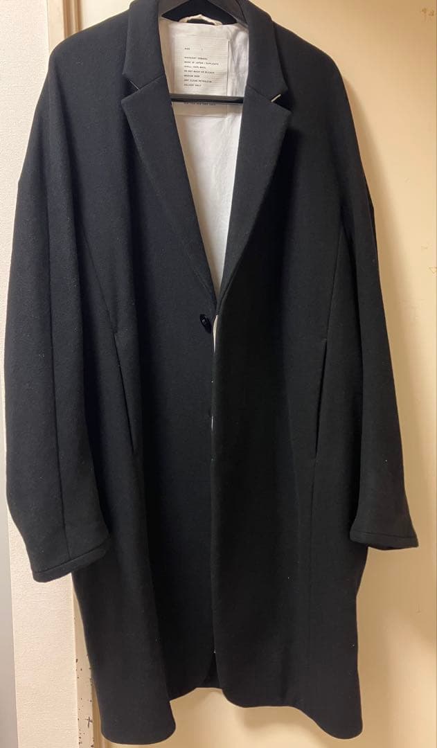 OVERCOAT ドルマンスリーブコート ノッチドラペルチェスター 1 ブラック