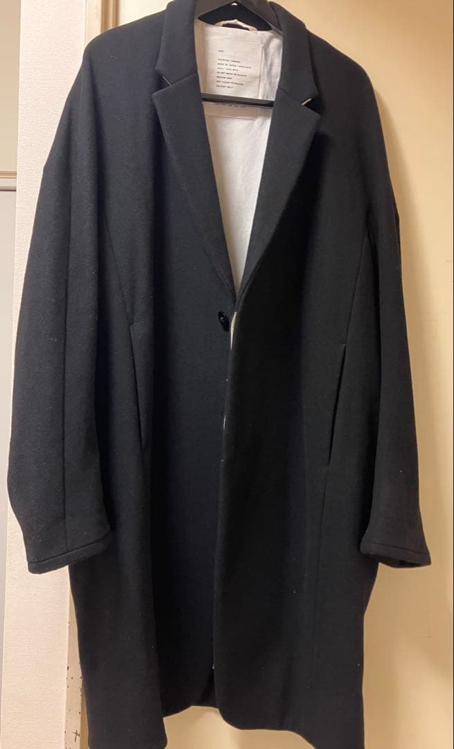 OVERCOAT ドルマンスリーブコート ノッチドラペルチェスター 1 ブラック