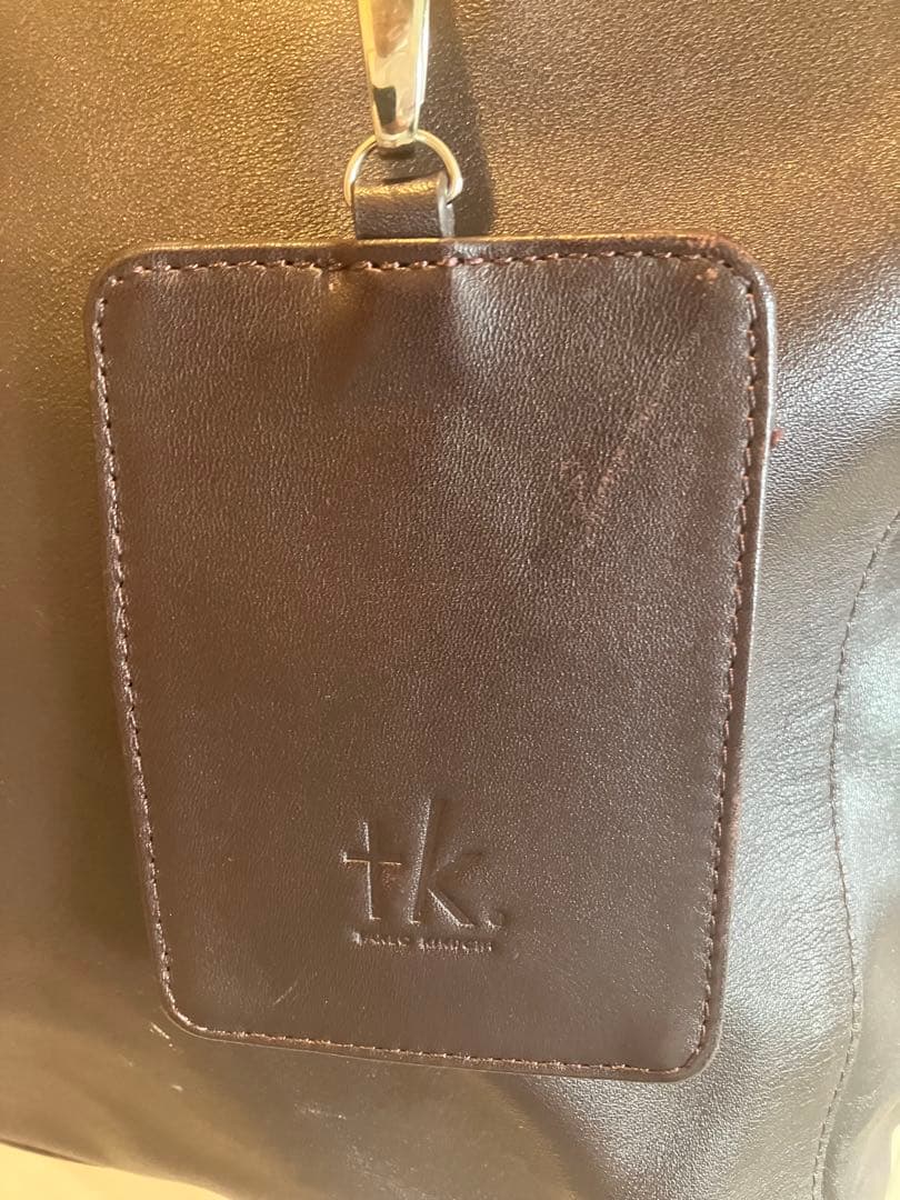 TAKEO KIKUCHI ダークブラウン ビジネスバッグ トートバッグ