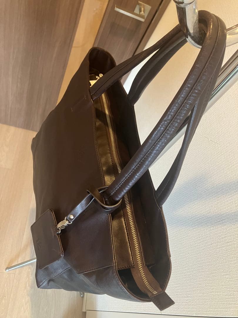 TAKEO KIKUCHI ダークブラウン ビジネスバッグ トートバッグ