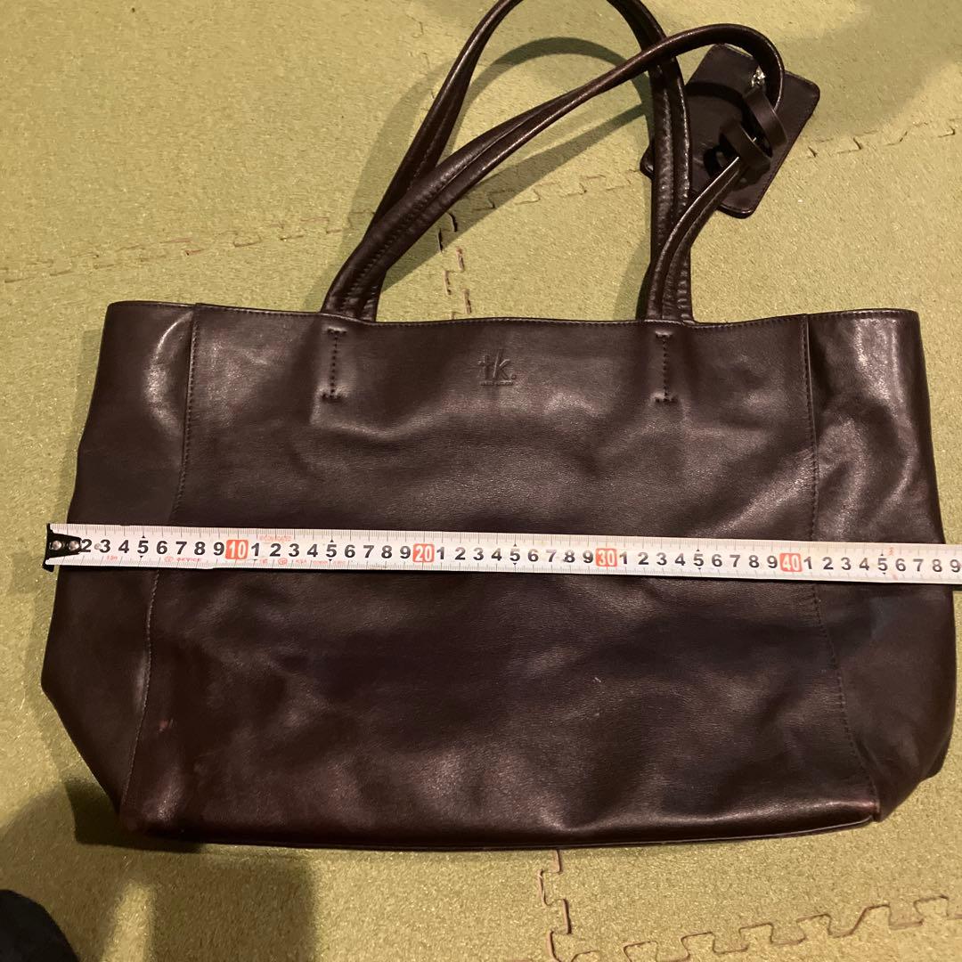 TAKEO KIKUCHI ダークブラウン ビジネスバッグ トートバッグ