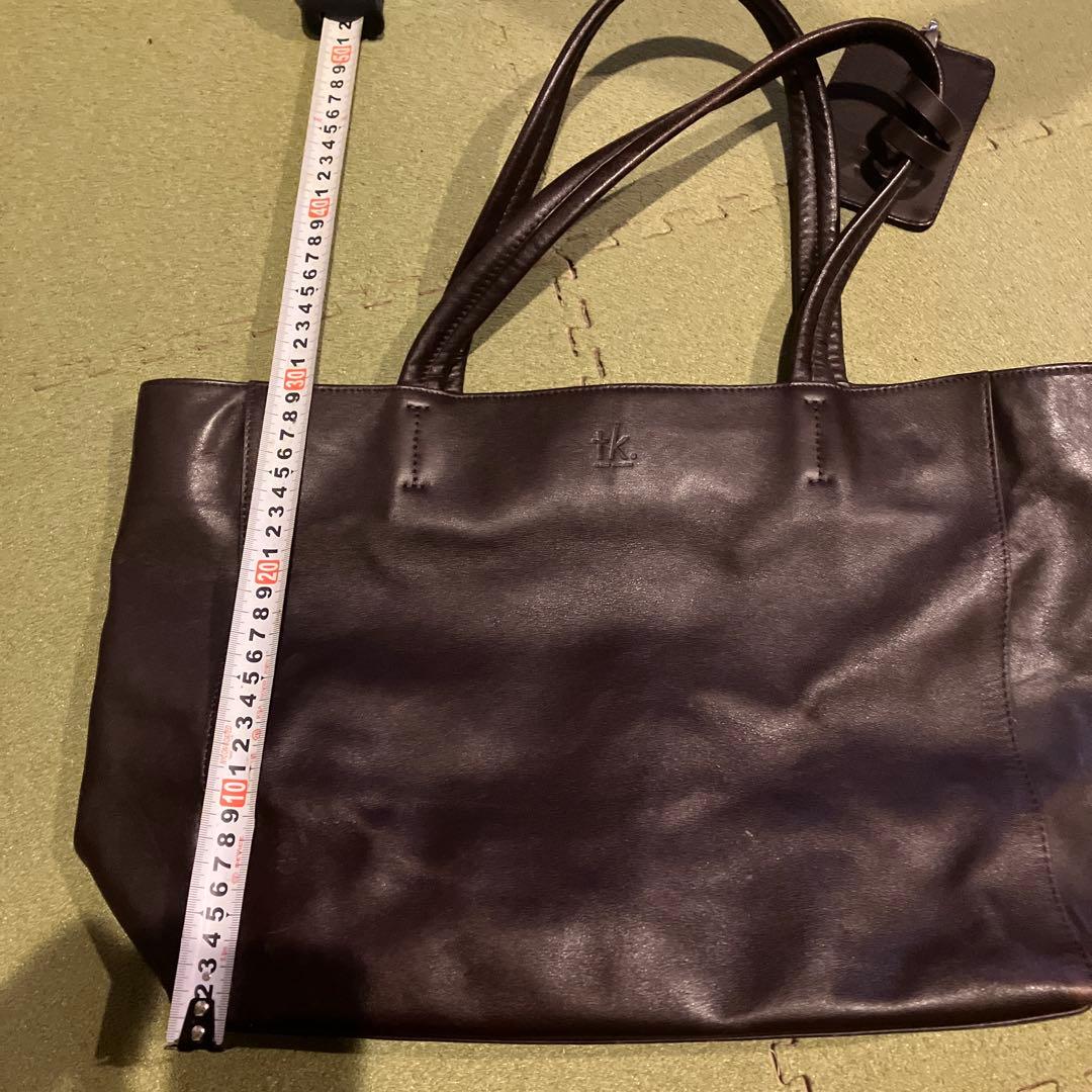 TAKEO KIKUCHI ダークブラウン ビジネスバッグ トートバッグ