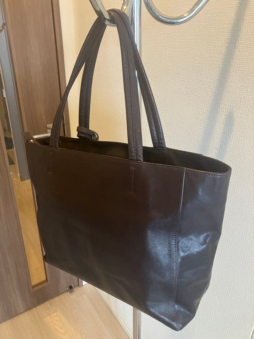 TAKEO KIKUCHI ダークブラウン ビジネスバッグ トートバッグ