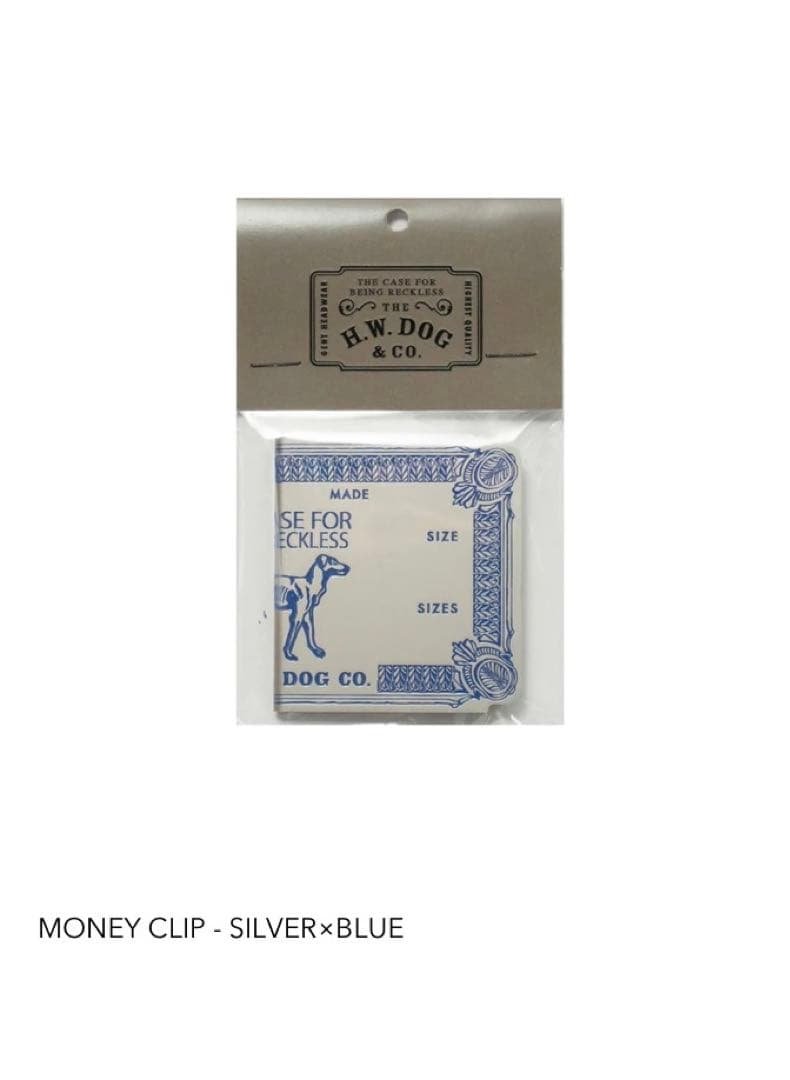 THE H.W. DOG&CO. MONEY CLIP マネークリップ 銀 青