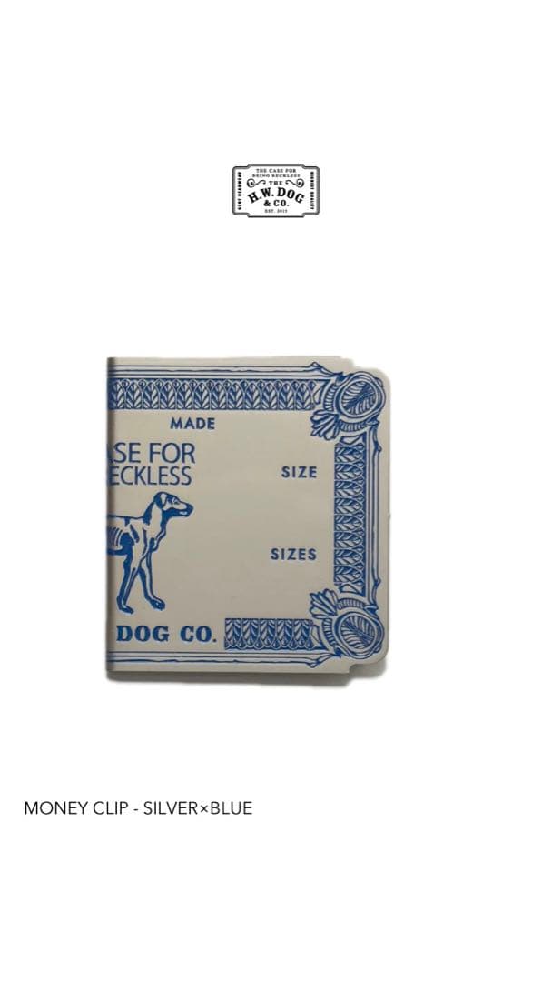 THE H.W. DOG&CO. MONEY CLIP マネークリップ 銀 青