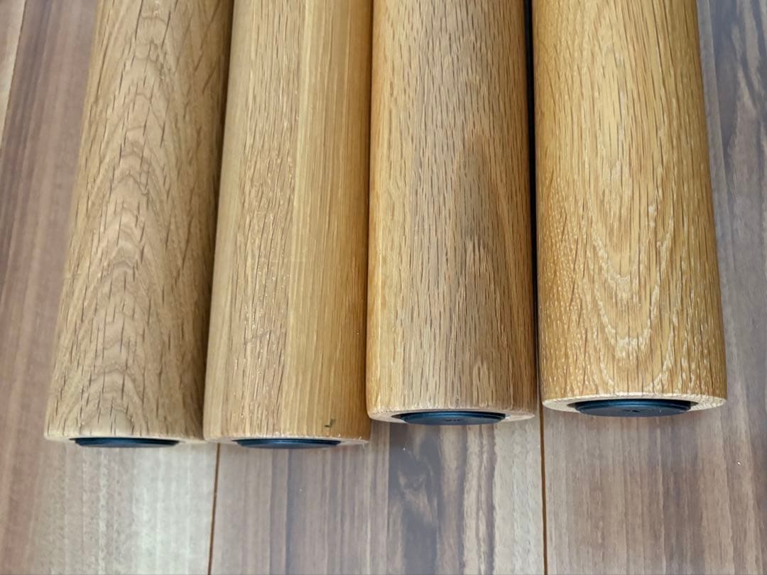 無印良品　木製テーブル脚４本組　オーク材　高さ７２ｃｍ用