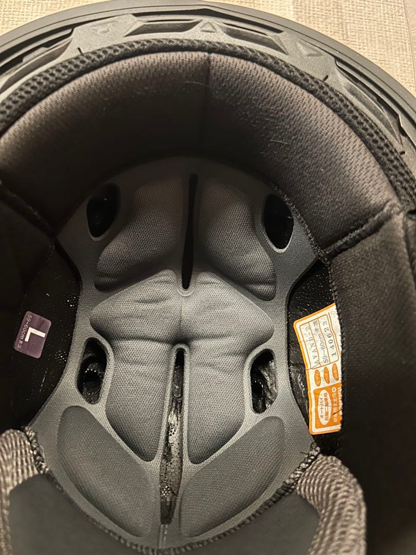 Kabuto ジェットヘルメット 黒/シルバー 収納袋付き