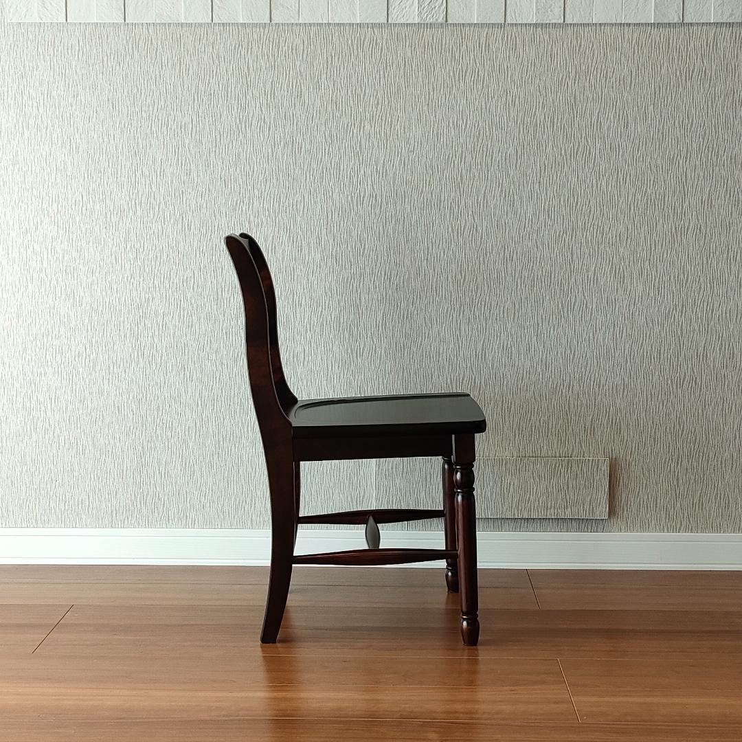 〈美品〉北海道民芸　ダイニングチェア　ラダーバック　樺材