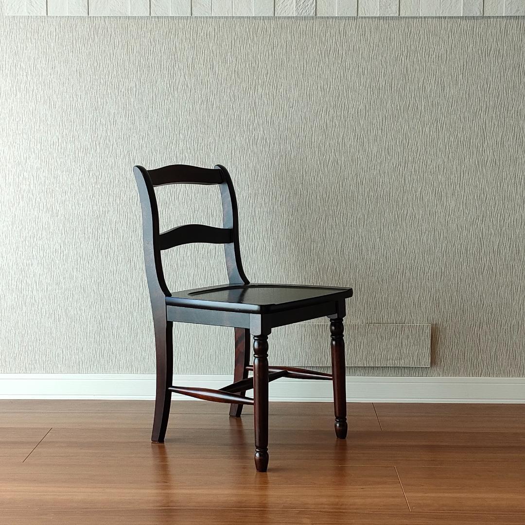 〈美品〉北海道民芸　ダイニングチェア　ラダーバック　樺材