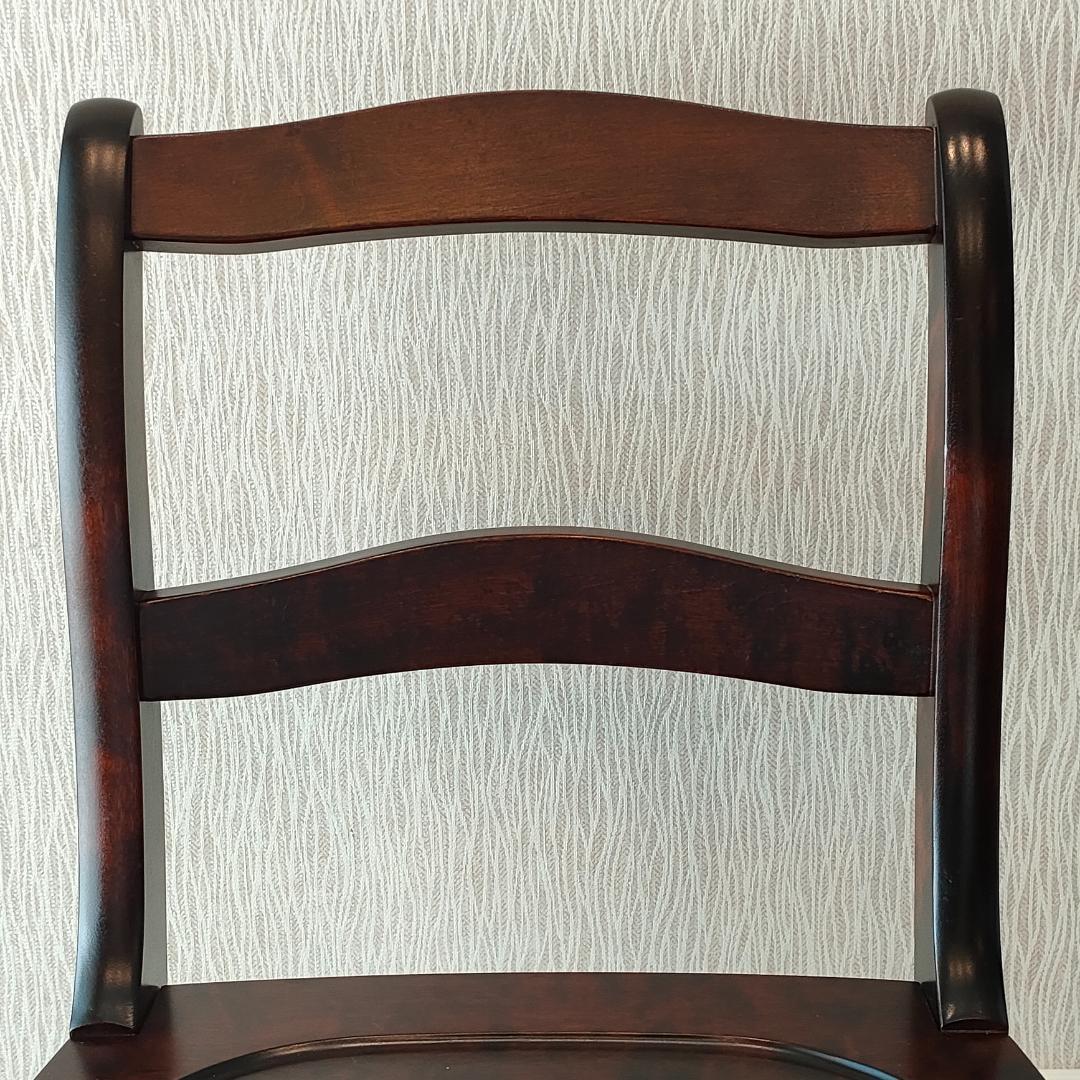 〈美品〉北海道民芸　ダイニングチェア　ラダーバック　樺材