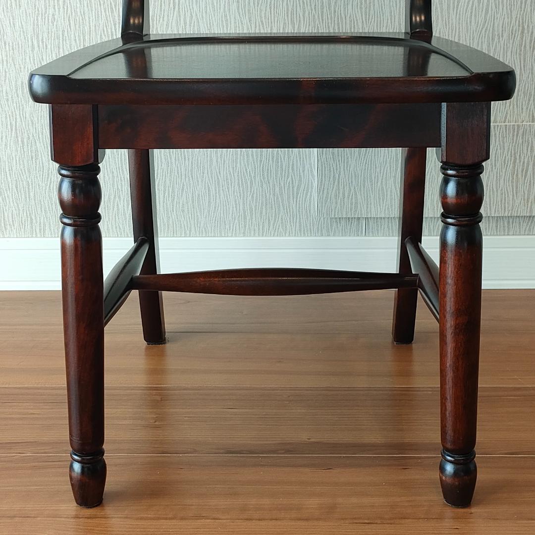 〈美品〉北海道民芸　ダイニングチェア　ラダーバック　樺材