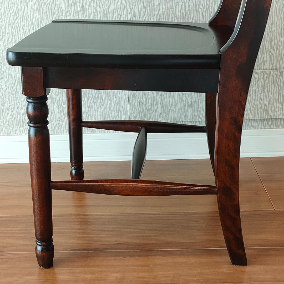 〈美品〉北海道民芸　ダイニングチェア　ラダーバック　樺材