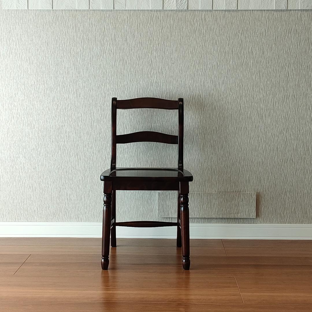 〈美品〉北海道民芸　ダイニングチェア　ラダーバック　樺材