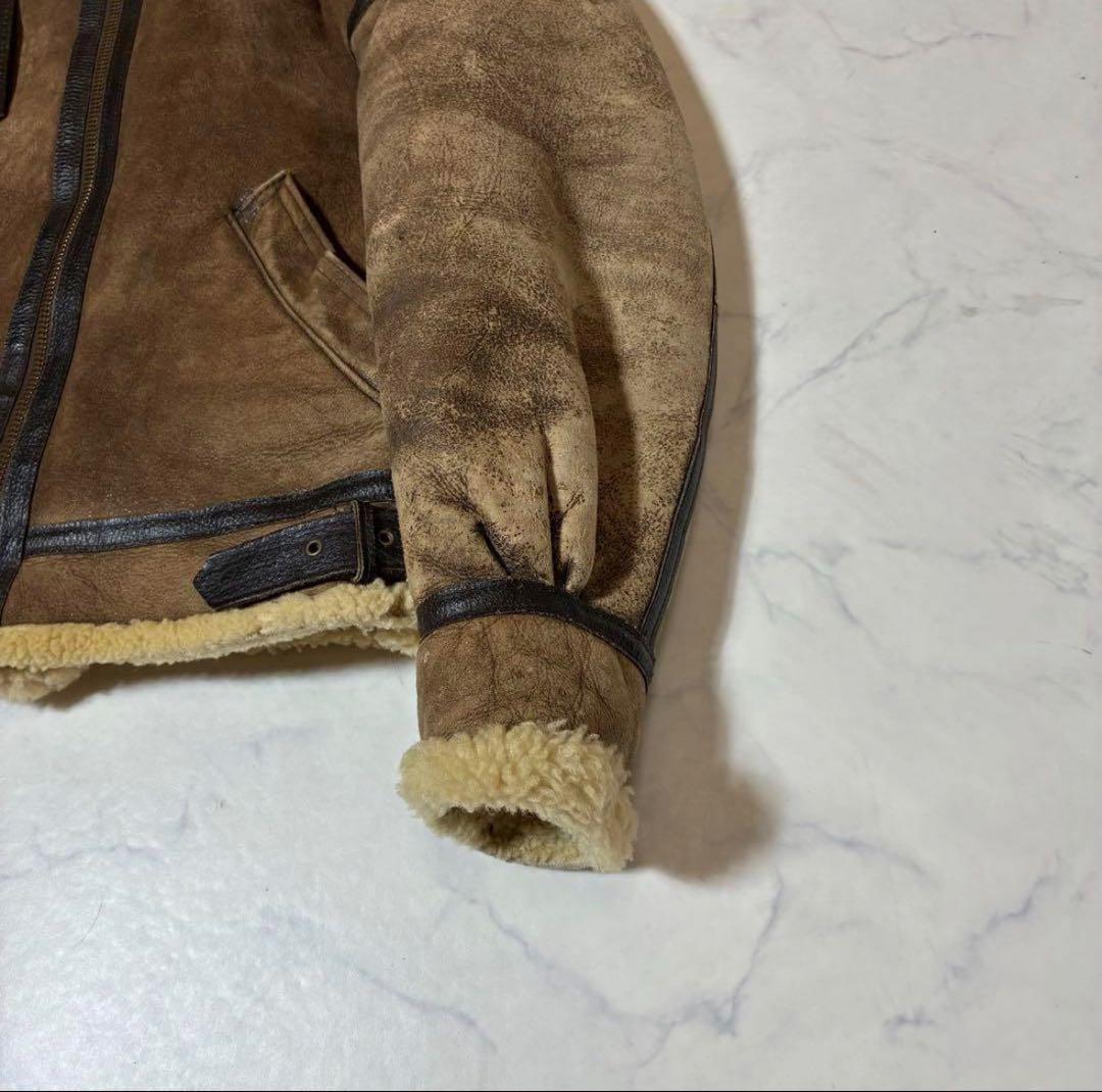 希少(40)✨AVIREX ムートン フライトジャケット B3 ボア ブラウン