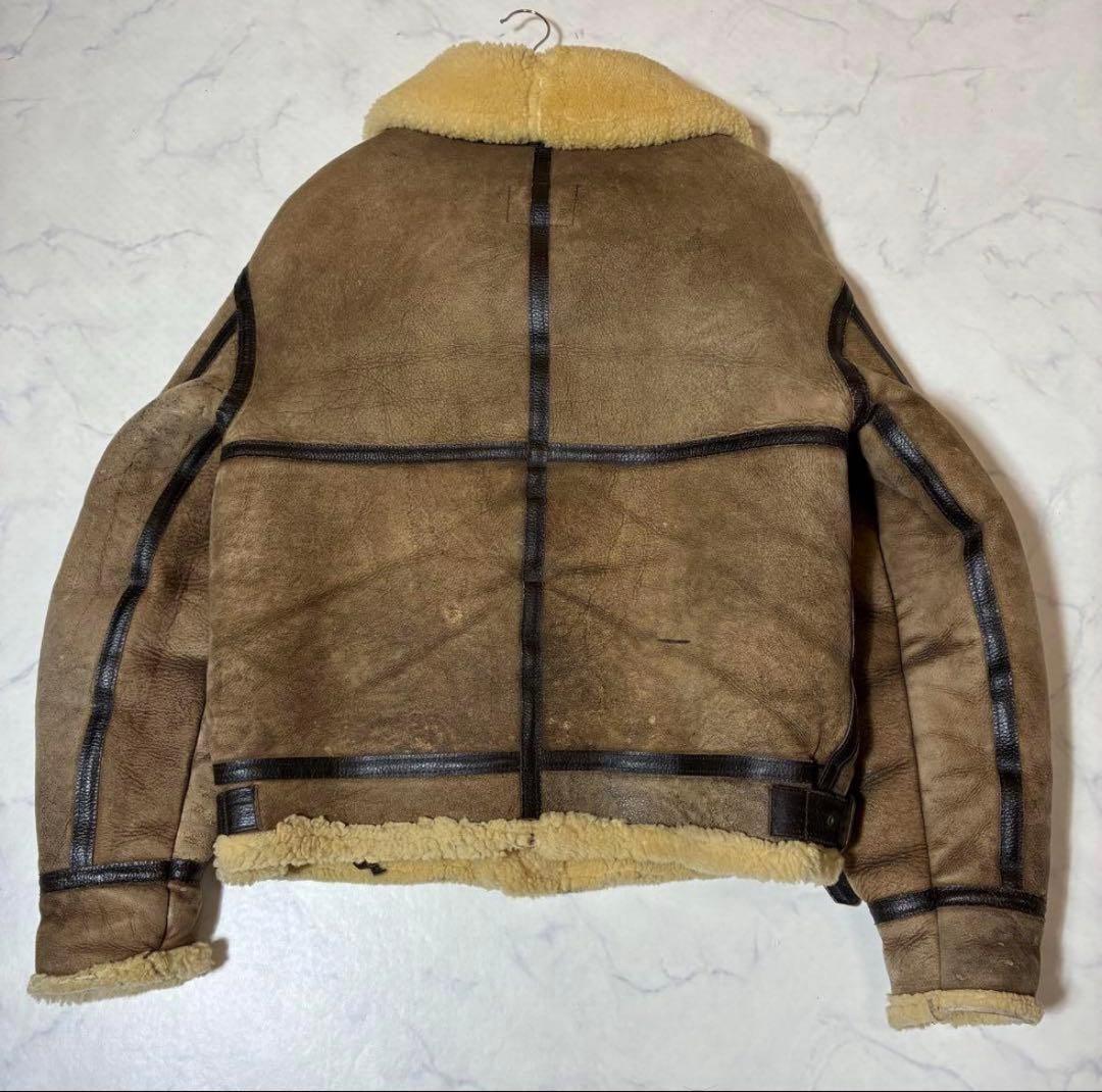 希少(40)✨AVIREX ムートン フライトジャケット B3 ボア ブラウン