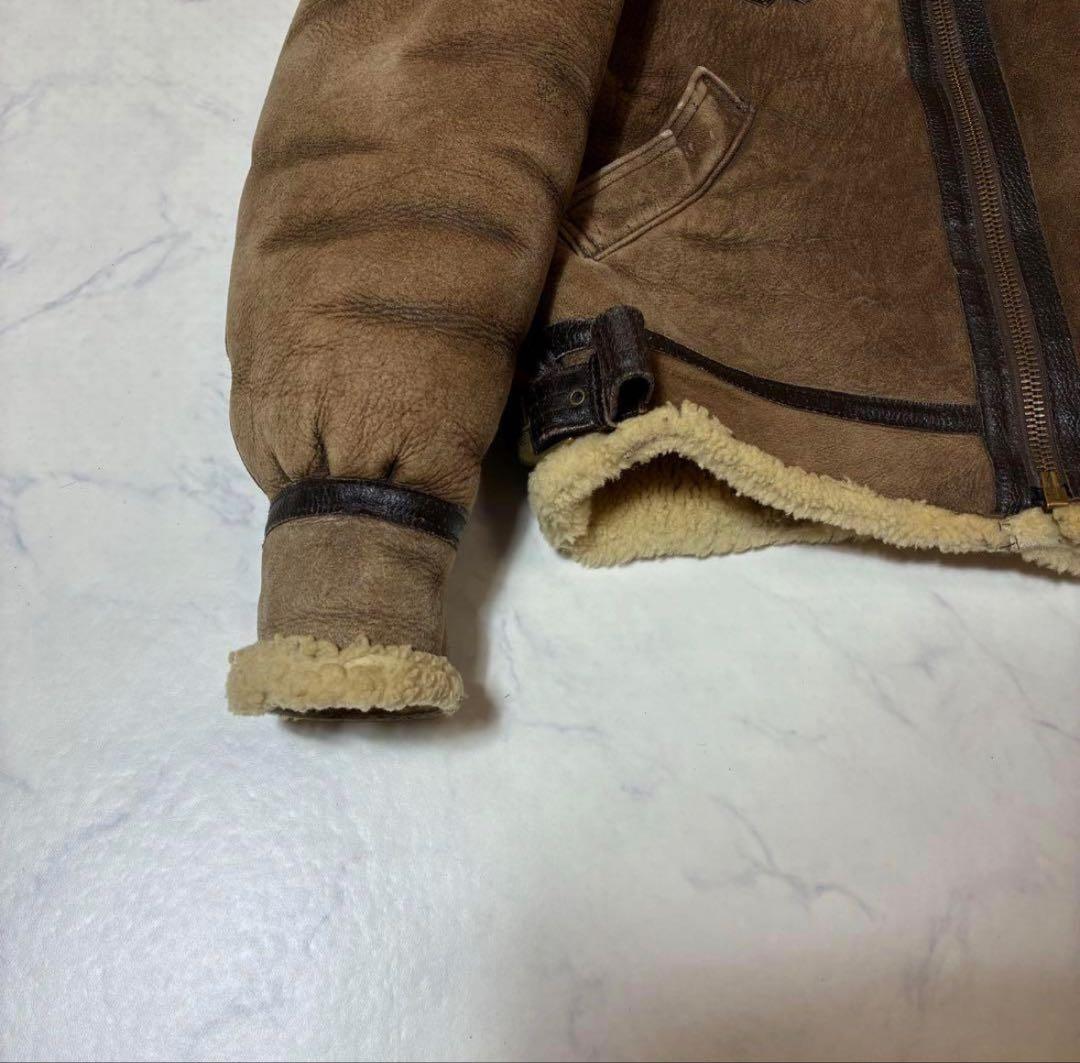 希少(40)✨AVIREX ムートン フライトジャケット B3 ボア ブラウン