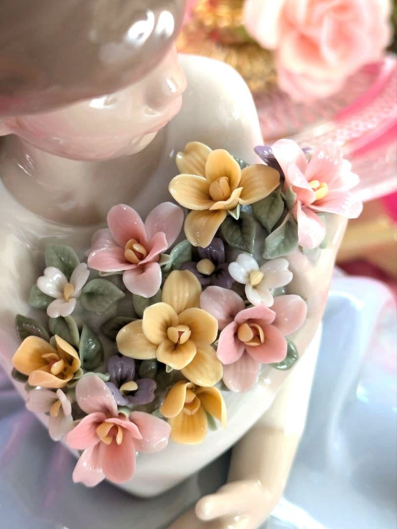 ✾LLADRO✾花と少女「花の香りに包まれて」✾美品