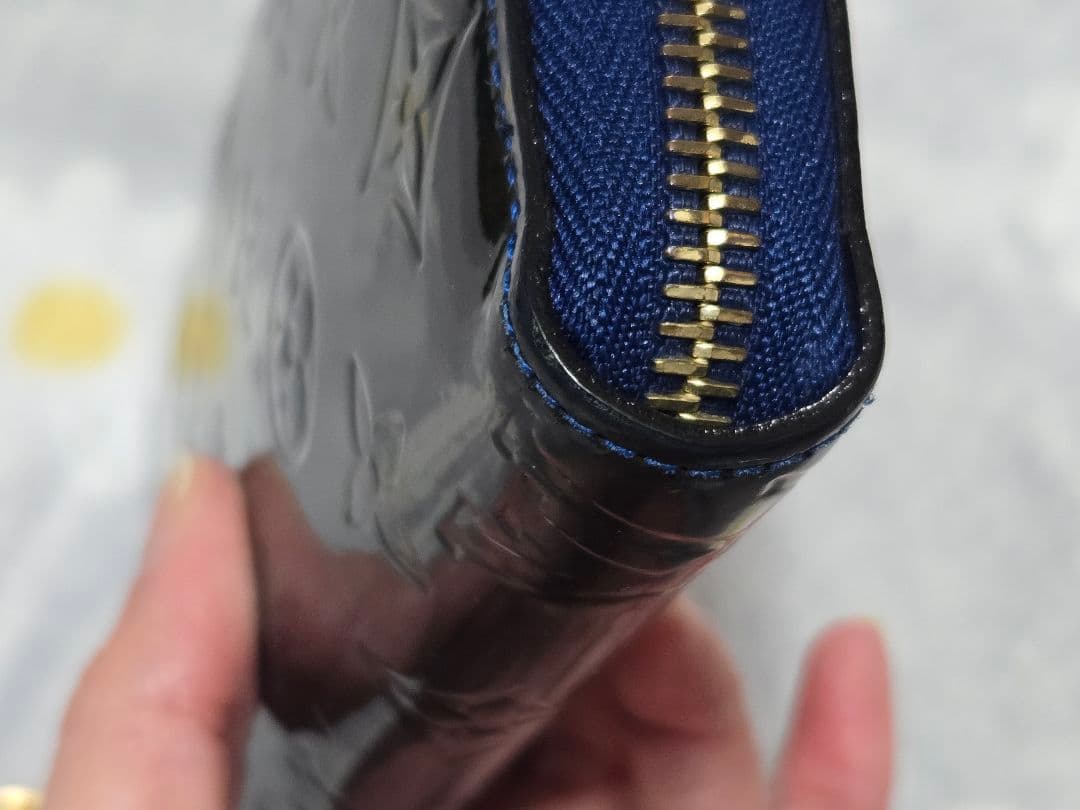 l*2様 Louis Vuitton ネイビー ブラック ラメ 長財布