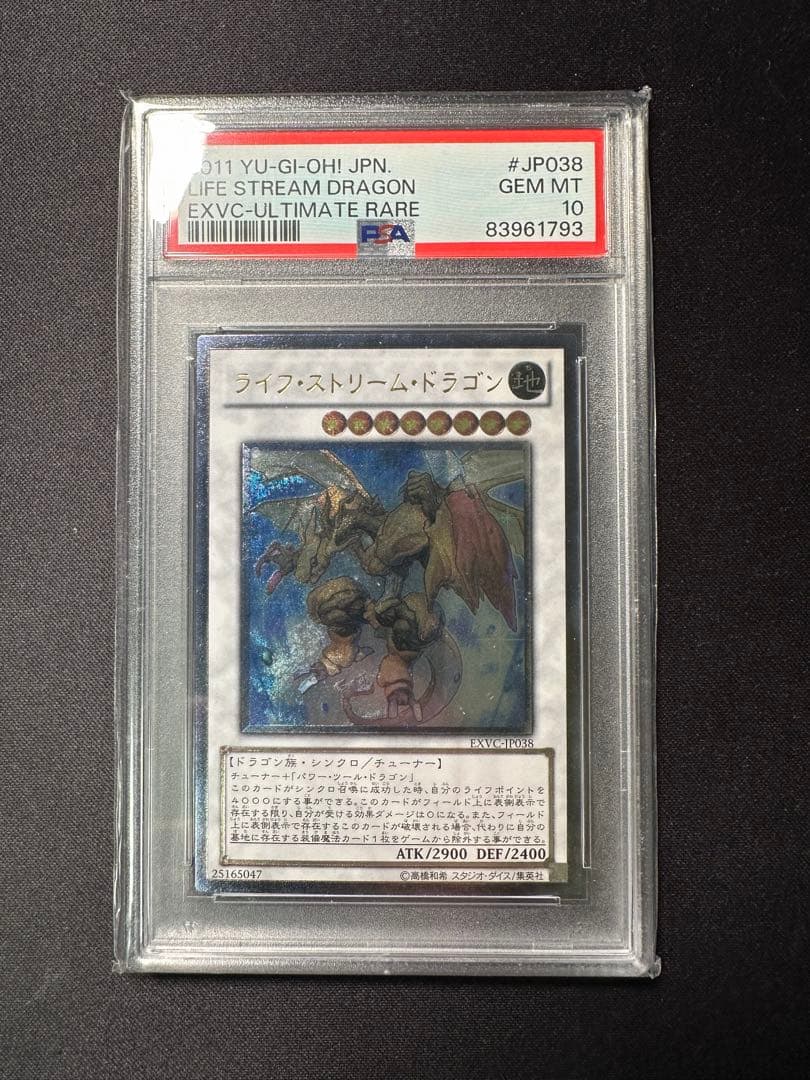 遊戯王　ライフストリームドラゴン　PSA10 レリーフ　EXVC