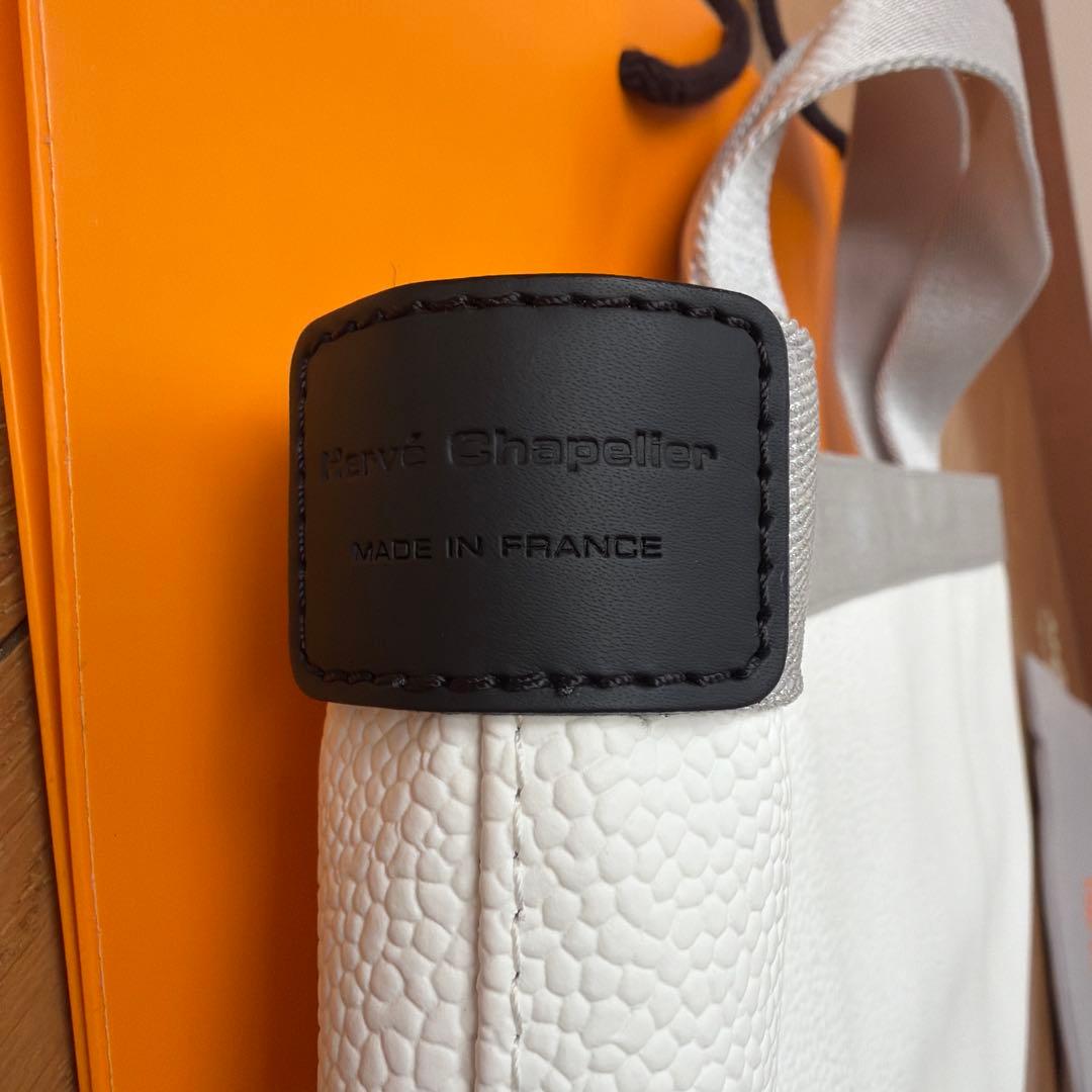 極美品　エルベシャプリエ 707GP ブラン×シルバー　 舟型トート 限定カラー