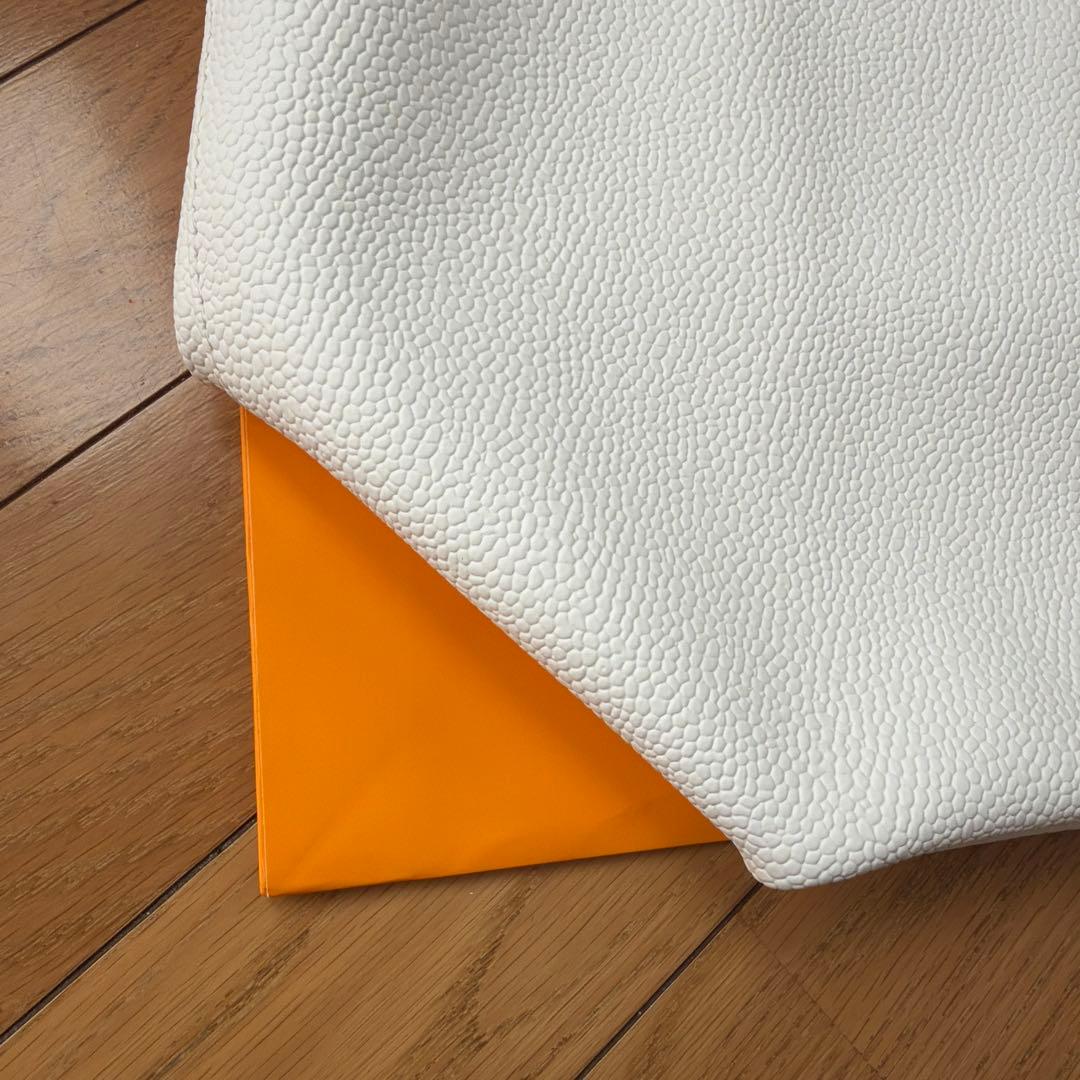 極美品　エルベシャプリエ 707GP ブラン×シルバー　 舟型トート 限定カラー