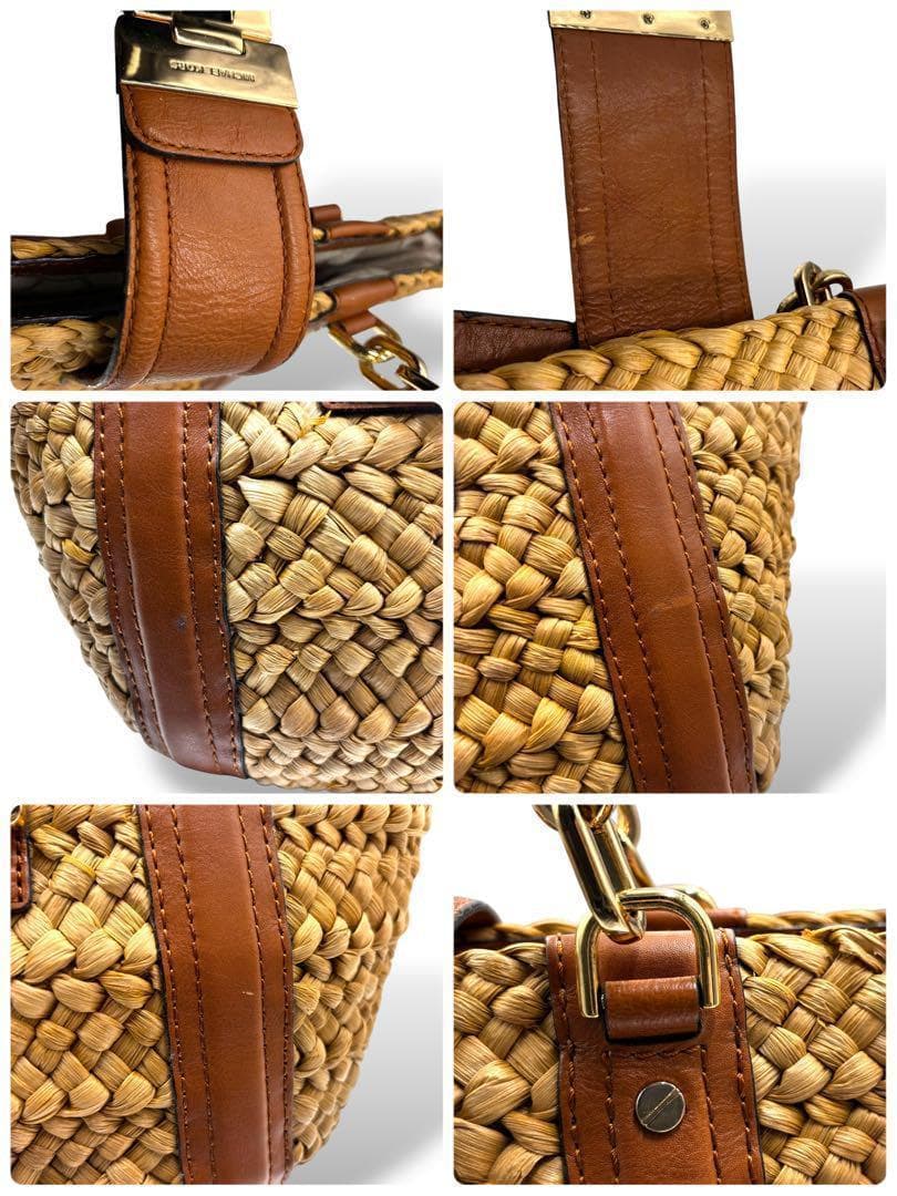 【美品】マイケルコース　カゴバッグ　チェーン　金具　ガンチーニ　手提げ　肩掛け