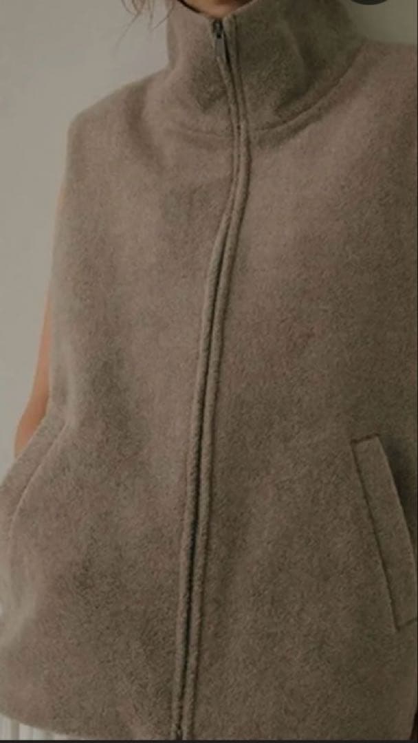 ETRE TOKYO メルトンフリースベスト ベージュ系