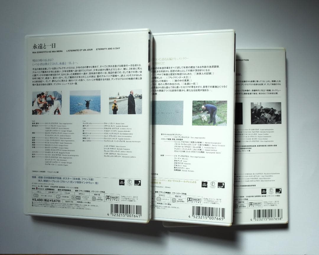 テオ・アンゲロプロス全集 Ⅳ 永遠の旅〈3枚組〉　解説書なし