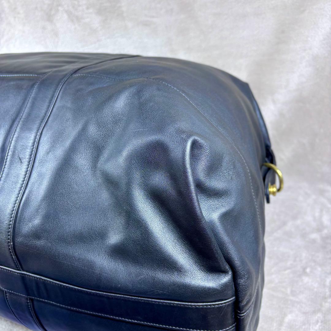 美品　希少　OLD COACH ボストンバッグ　ブラック　本革レザー　黒　USA