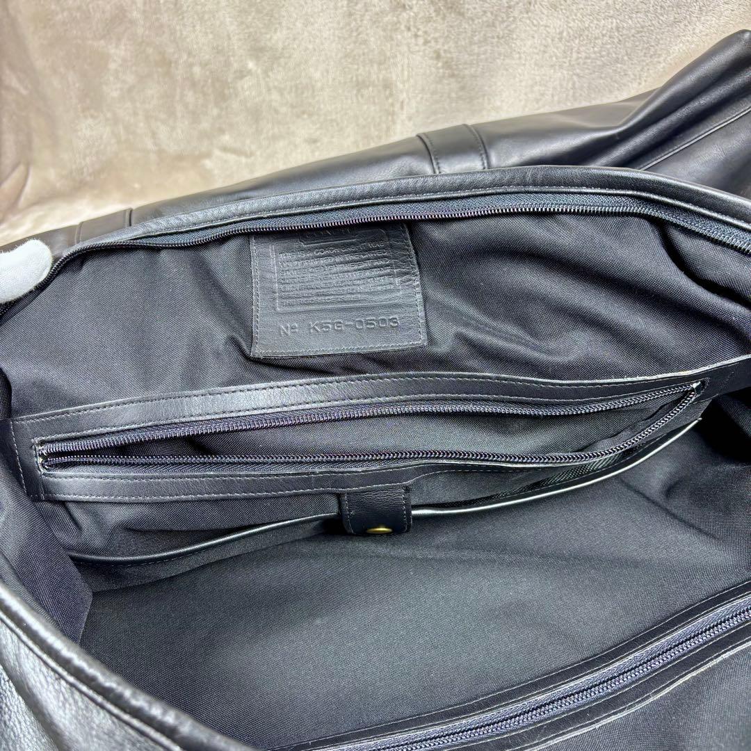 美品　希少　OLD COACH ボストンバッグ　ブラック　本革レザー　黒　USA