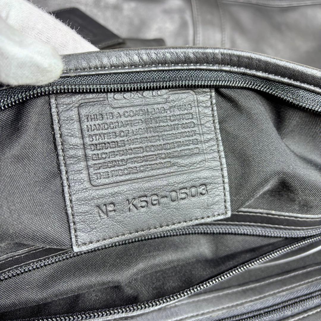 美品　希少　OLD COACH ボストンバッグ　ブラック　本革レザー　黒　USA